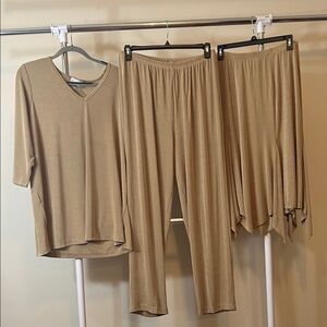 Tan Three-Piece Lounge Set